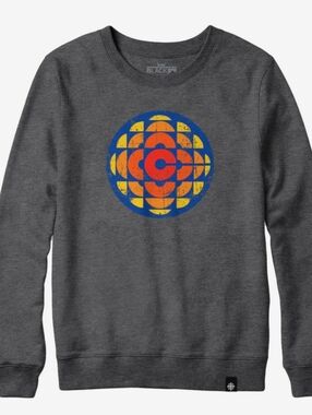 CBC 1974-86 Retro Gem Sweatshirt Crewneck - Mens XL - Heather Grey